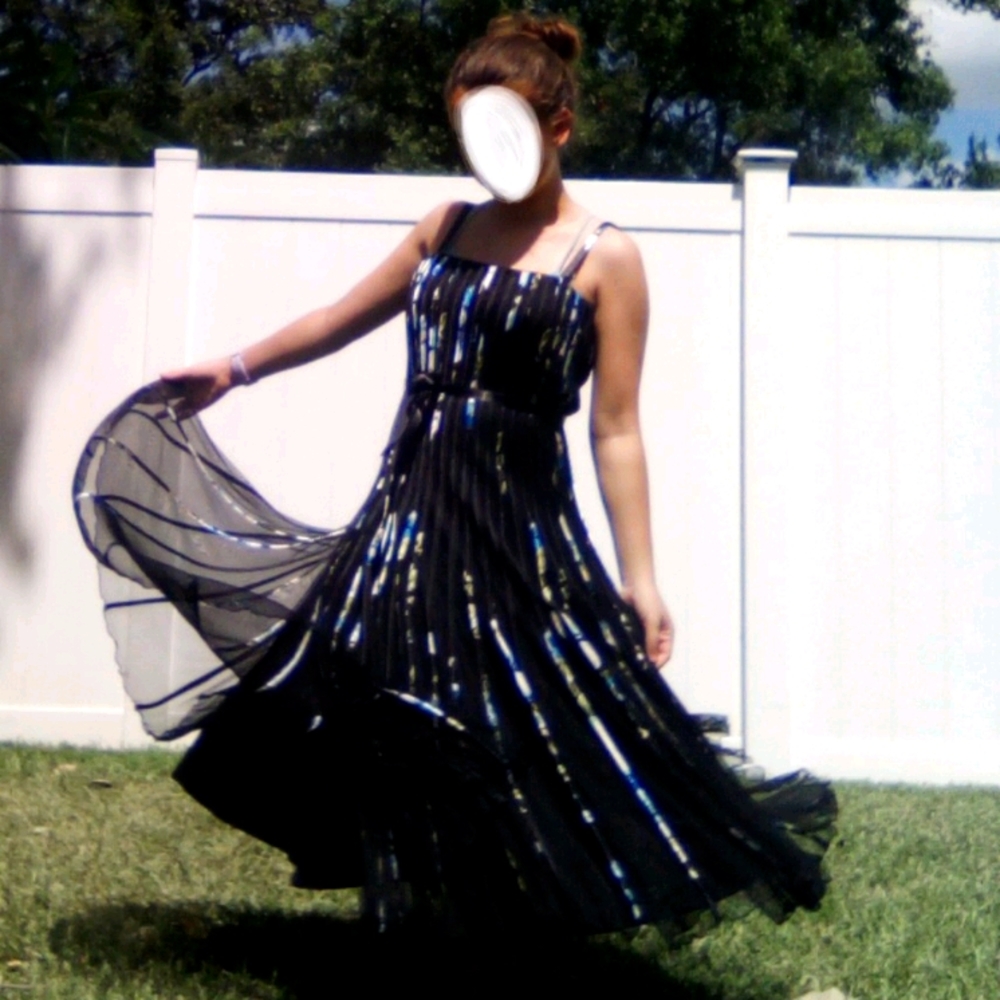 Black floral dress